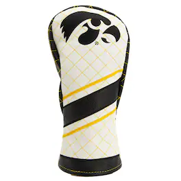 Team Golf - Iowa Hawkeyes Striped Quilted Fairway Headcover - Multicolor