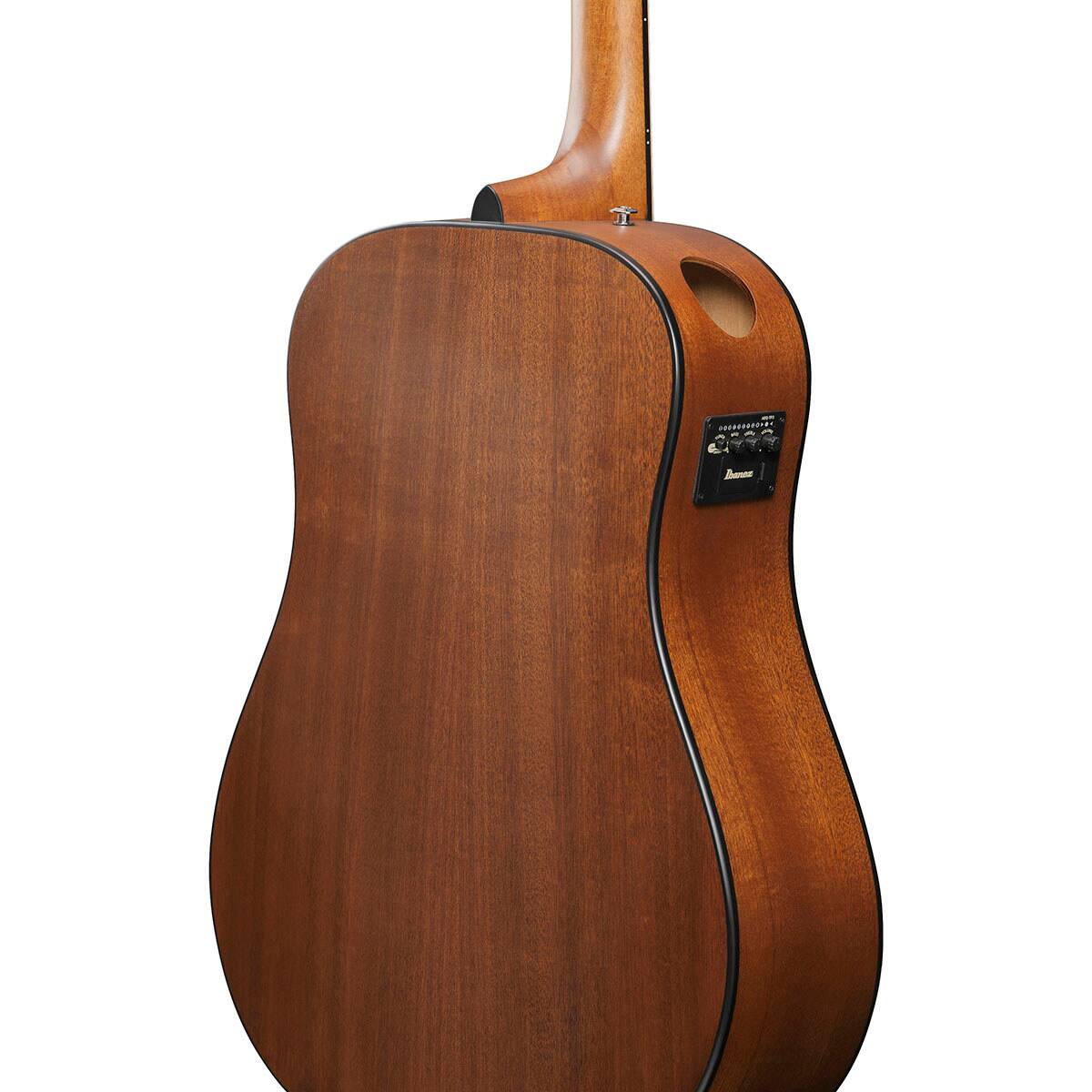Alt View 6. Ibanez - Ibanez Advanced Acoustic AAD54E Acoustic Electric Guitar, Mahogany Sunburst.