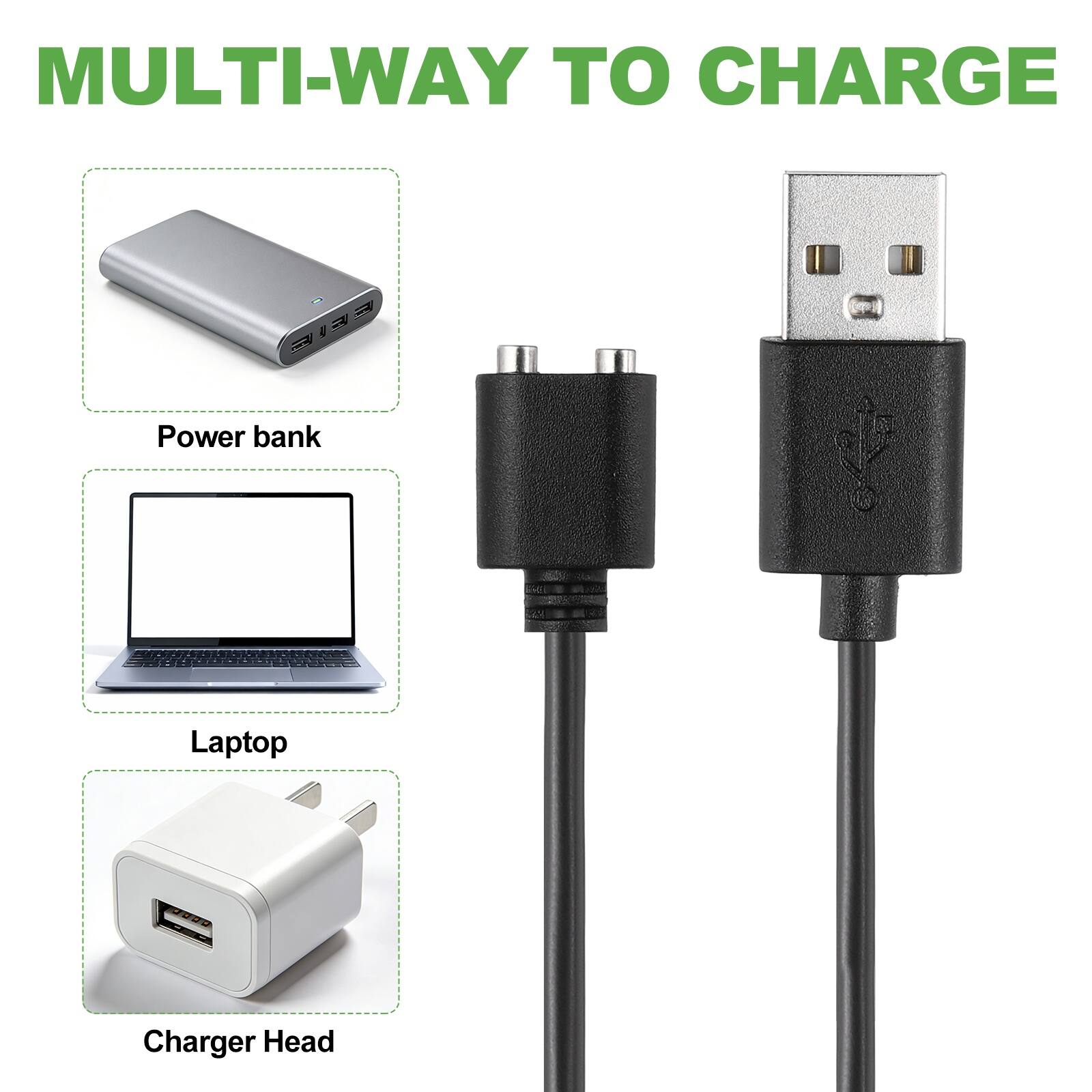 MULTI-WAY TO CHARGE

- Power bank
- Laptop
- Charger Head