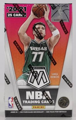 2020-21 Panini Mosaic Basketball Cereal Box (Reactive Red Parallels!)
