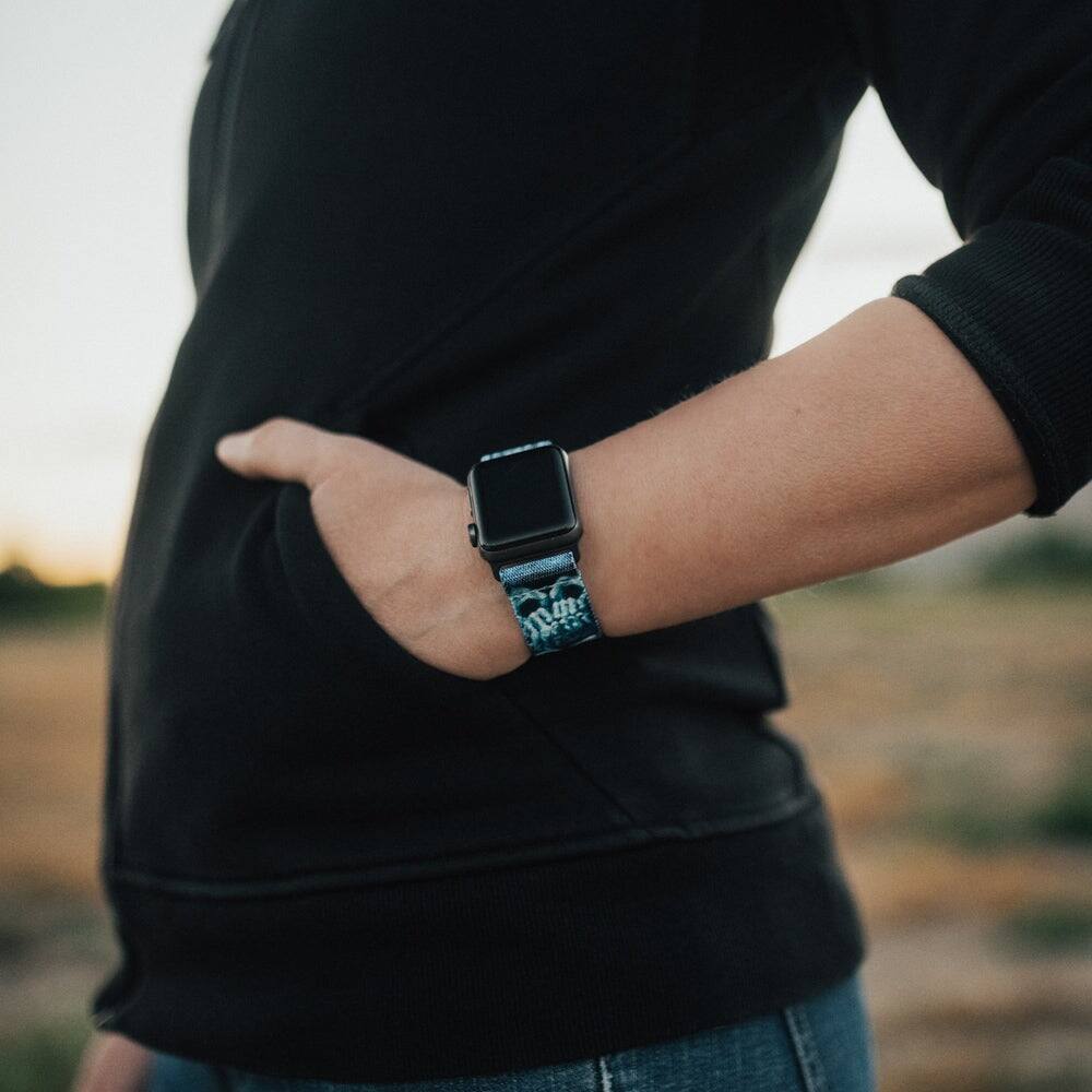 Alt View 4. ZOX - Which Way? Labyrinth NFC Smartwatch Band, 38/40/41mm - Blue.
