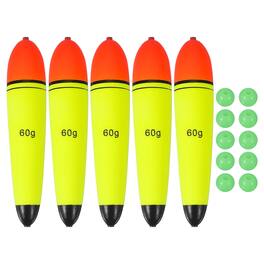 Unique Bargains - Fishing Slip Bobbers, EVA Foam Slip Floats with Beads, 2.1 oz Floatage & 5pcs - Fits Perch/Carp/Bass, Salt/Freshwater - Red