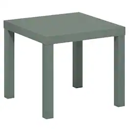 FurniFact - Square End Table with Thick Top and Modern Design - Sage Green