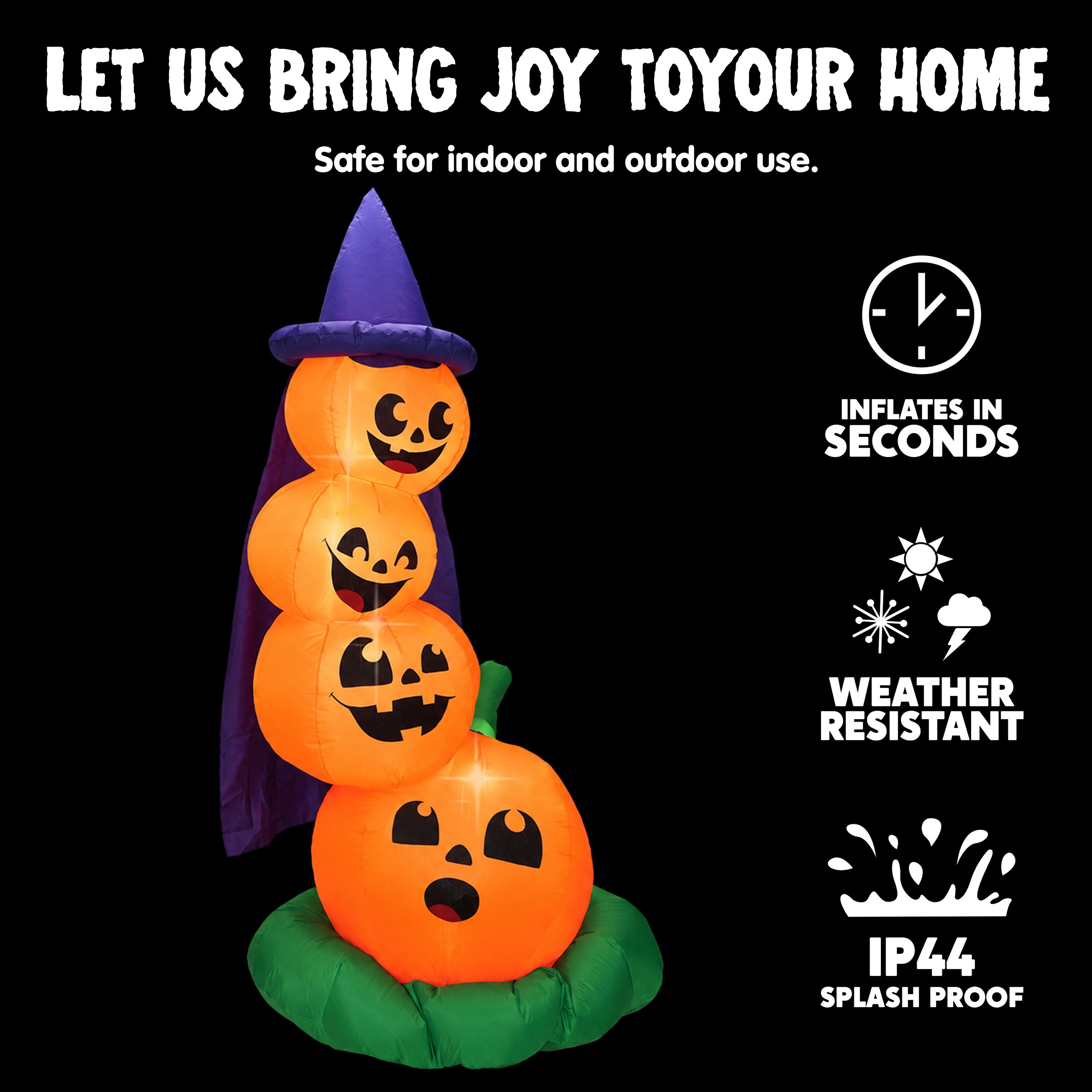LET US BRING JOY TO YOUR HOME  
Safe for indoor and outdoor use.  
INFLATES IN SECONDS  
WEATHER RESISTANT IP44 SPLASH PROOF