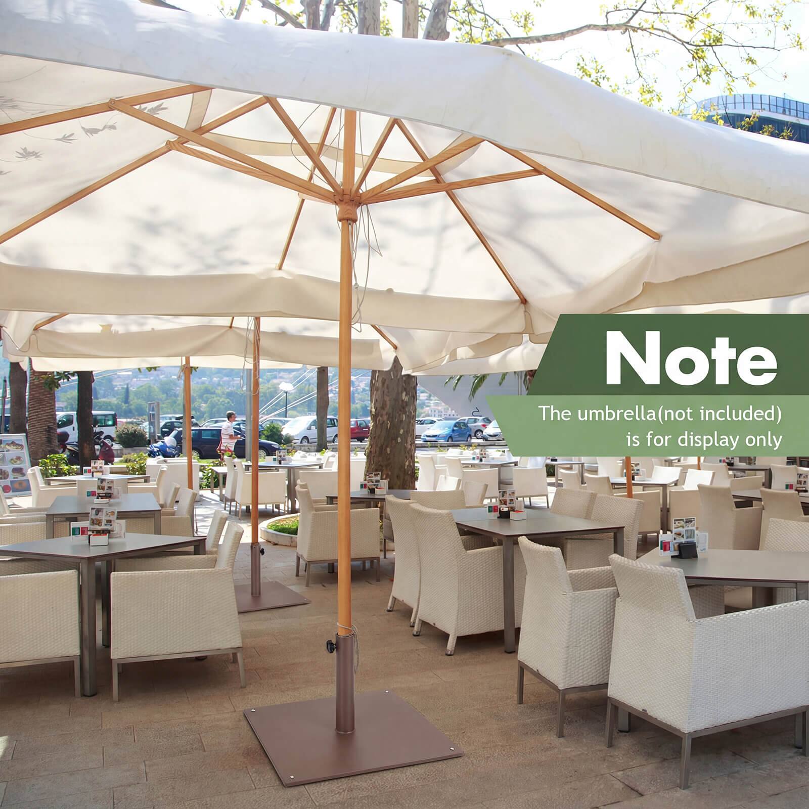 Note: The umbrella (not included) is for display only.