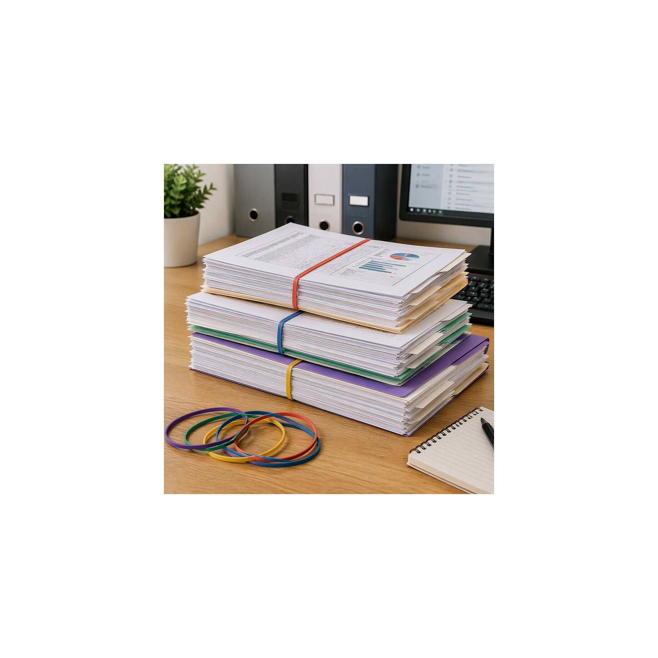 Alt View 11. Staples - Oversized Rubber Bands, 7" x 0.12", 24/Pack - Assorted.