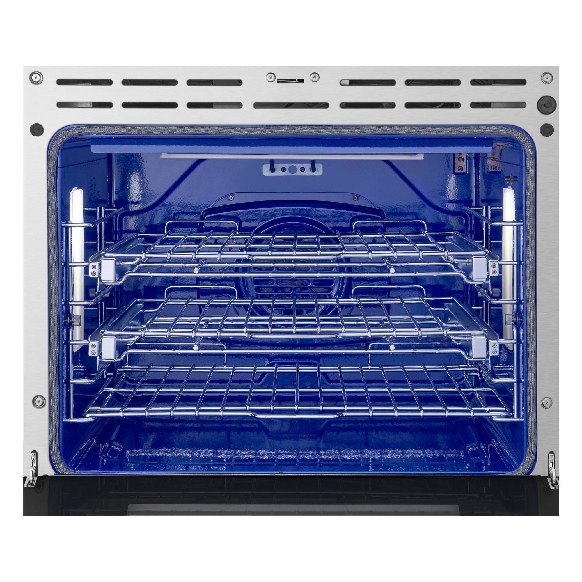 Alt View 12. SKS - Pro 48-inch 7.9 Cu. Ft. Freestanding Smart Dual Fuel Convection Double Oven Range with Chromium Griddle, 6 Burners - Stainless Steel.