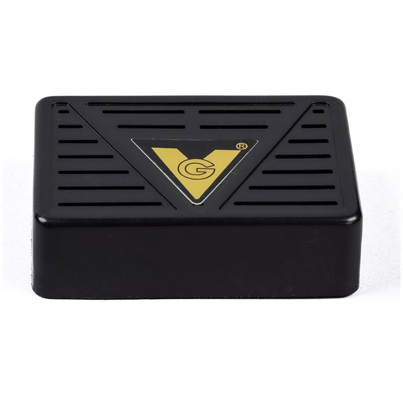 Front. Prestige - Medium Cigar Humidifier (Black) - Black Finish.