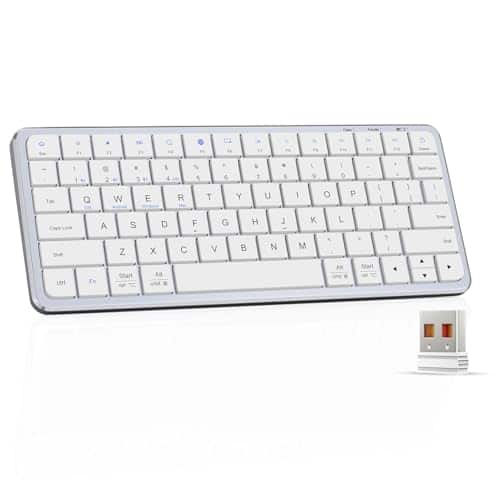 Pacoar Cade - Wireless Ultra Slim Dual With Media Hotkeys For Mac/ipad/iphone/computer/pc/desktop/laptop/surface And - Silver