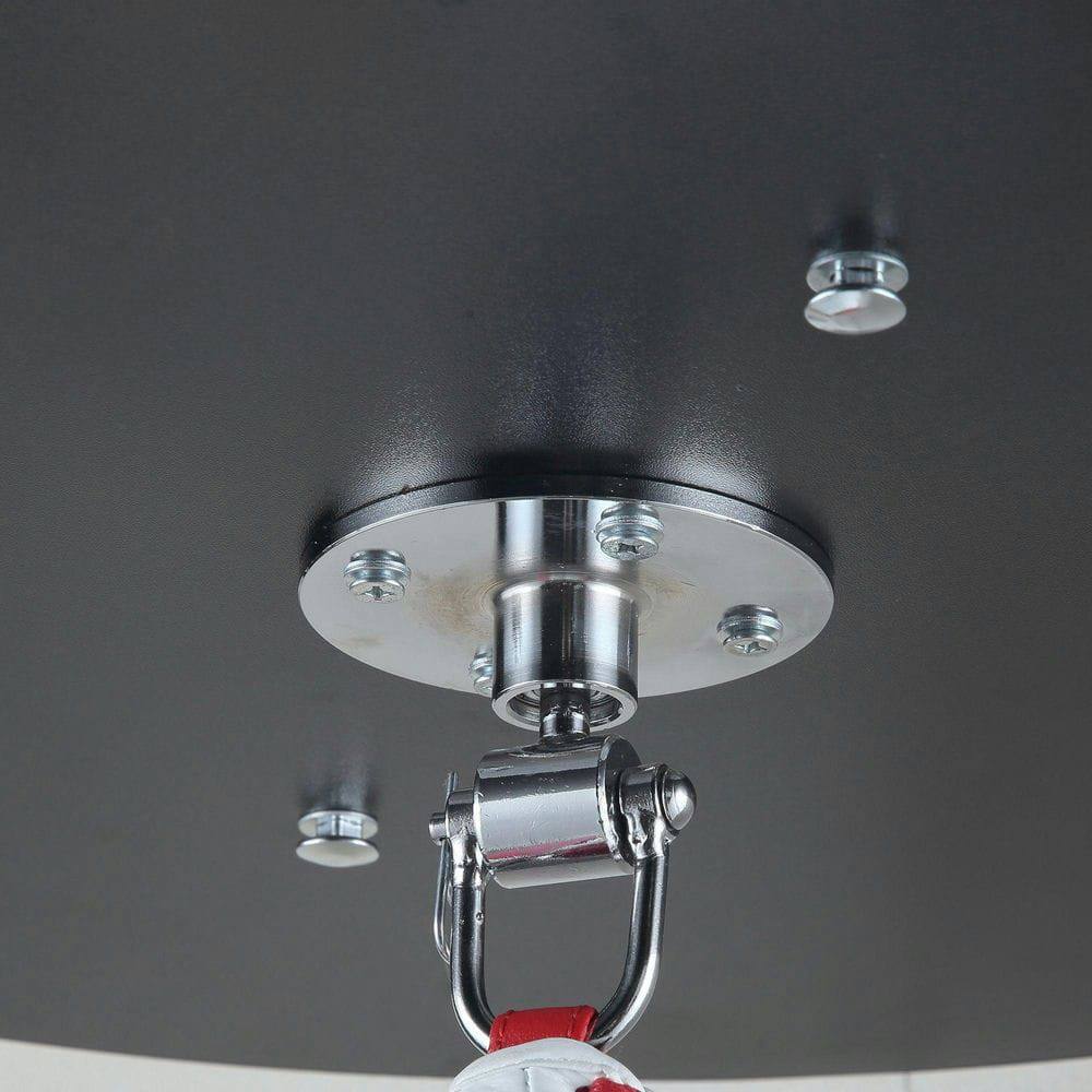 Angle. Resenkos - Speed Bag Boxing Punching Bag, Wall Mount Adjustable, 9" H x 7" Dia., Steel Platform, PVC Leather, for MMA Home Training - Black.