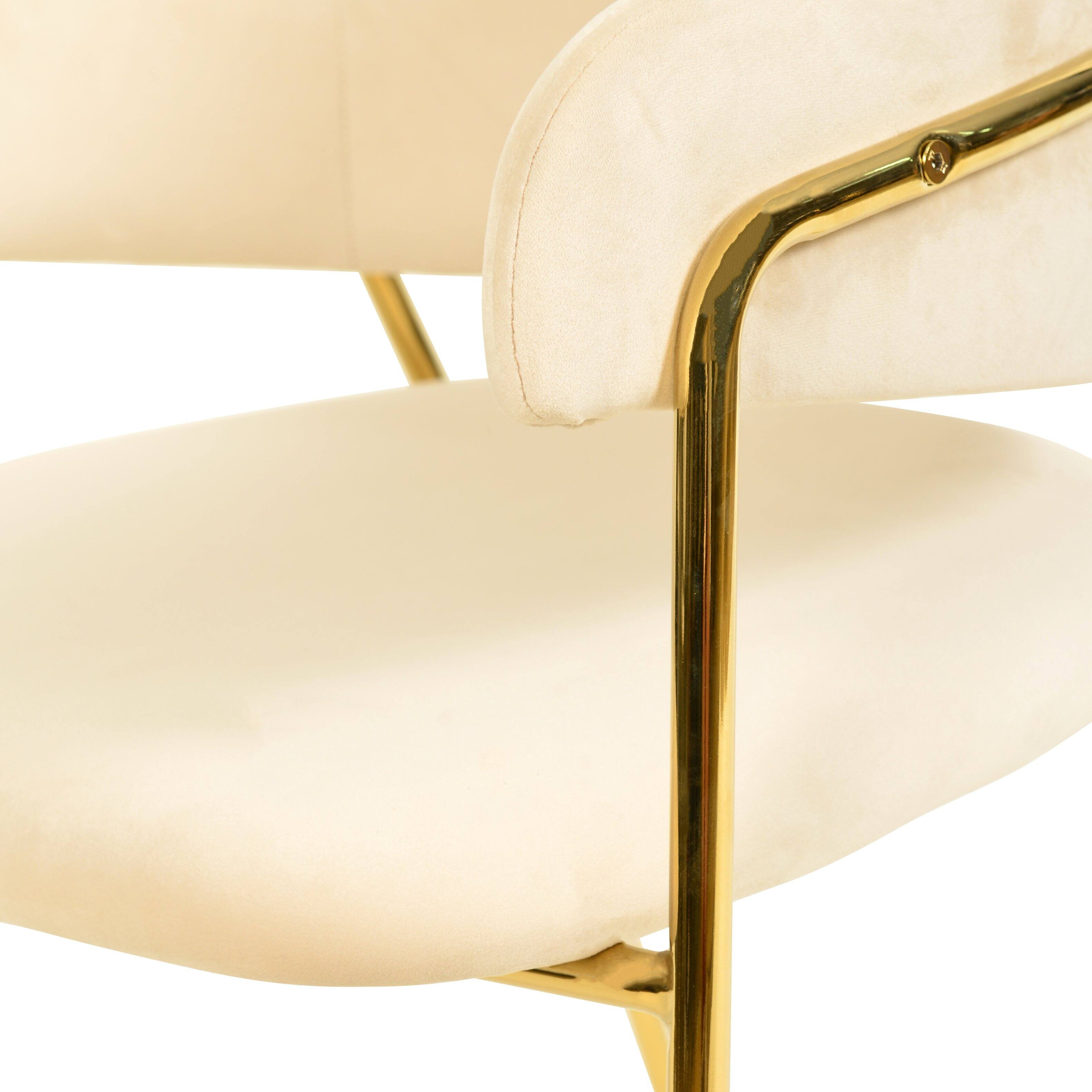 Alt View 6. LeisureMod - Axis 4-PCS Elegant Dining Chair with Sturdy Stainless Steel Frame & Protective Floor Glides - Beige.