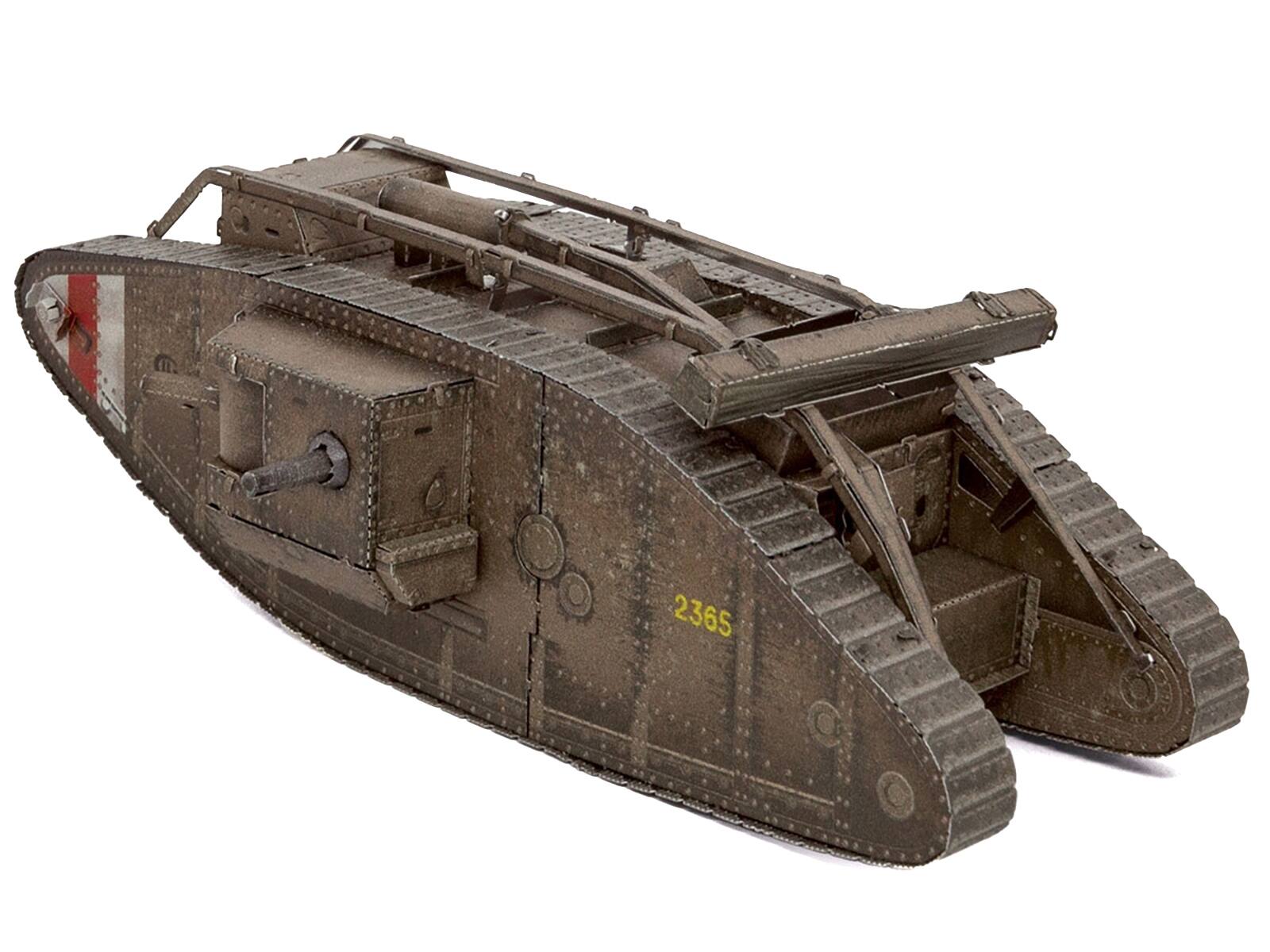 Left. Metal Earth - Model Kit British Mark IV Tank (Moderate Difficulty) Steel Model by Metal Earth - Bronze.