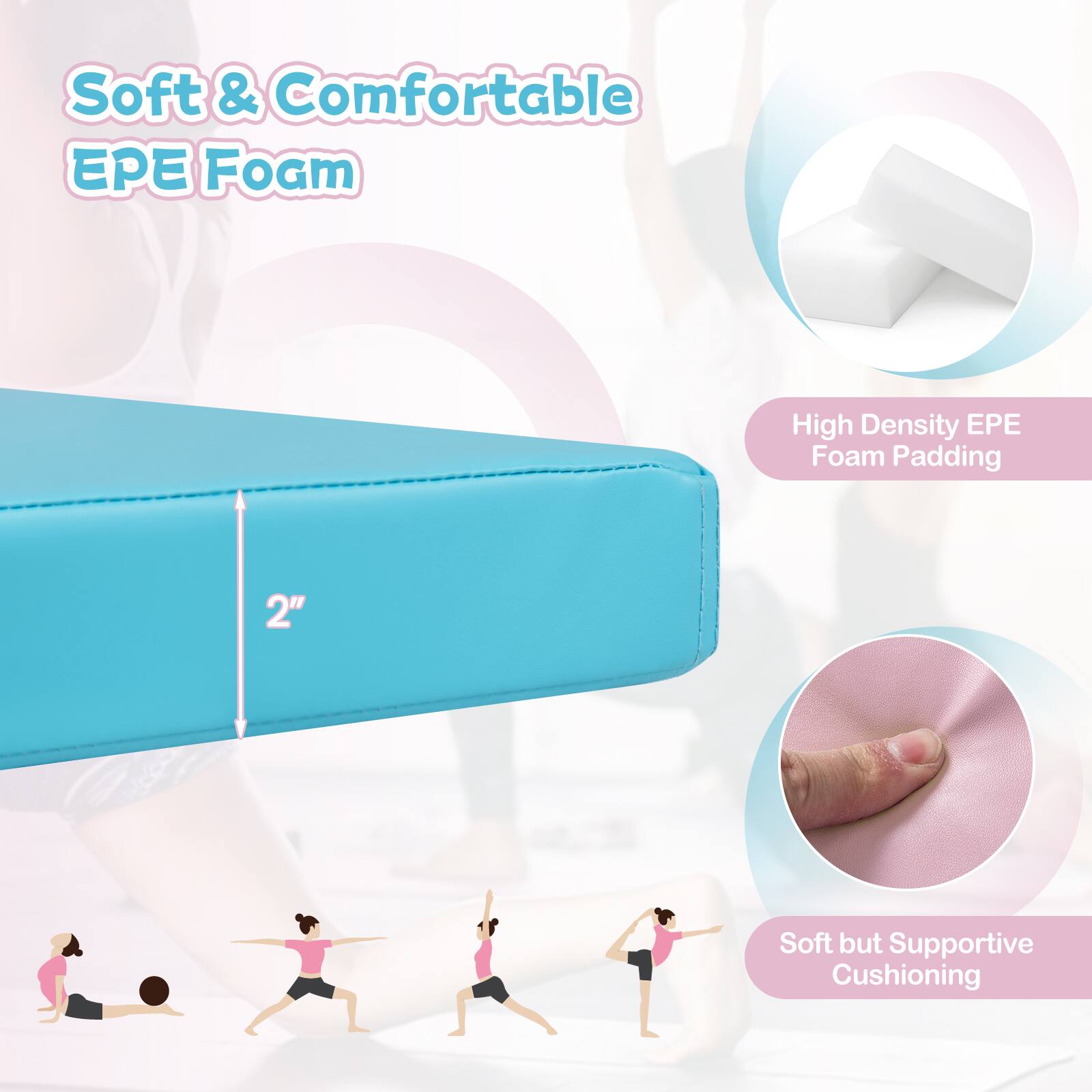 Soft & Comfortable EPE Foam

High Density EPE Foam Padding

2"

Soft but Supportive Cushioning