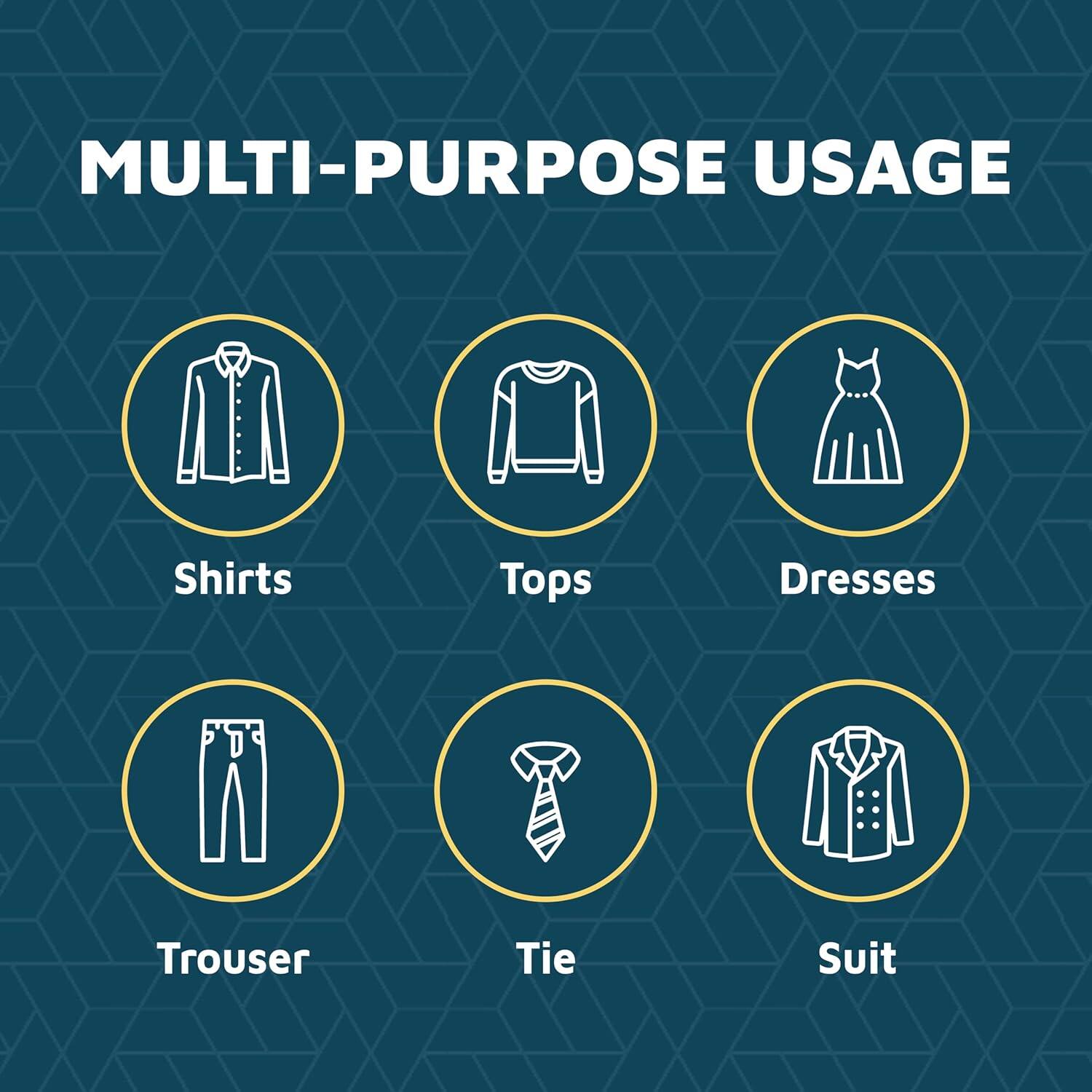 MULTI-PURPOSE USAGE Shirts Tops Dresses Trouser Tie Suit