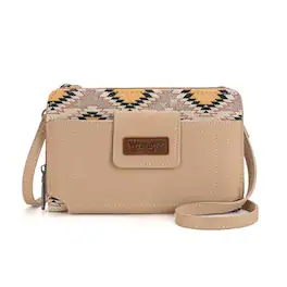 Vulpecula Spade - Wrangler Crossbody Wallet Purse Women's Cellphone Bag with RFID Card Slots - Beige