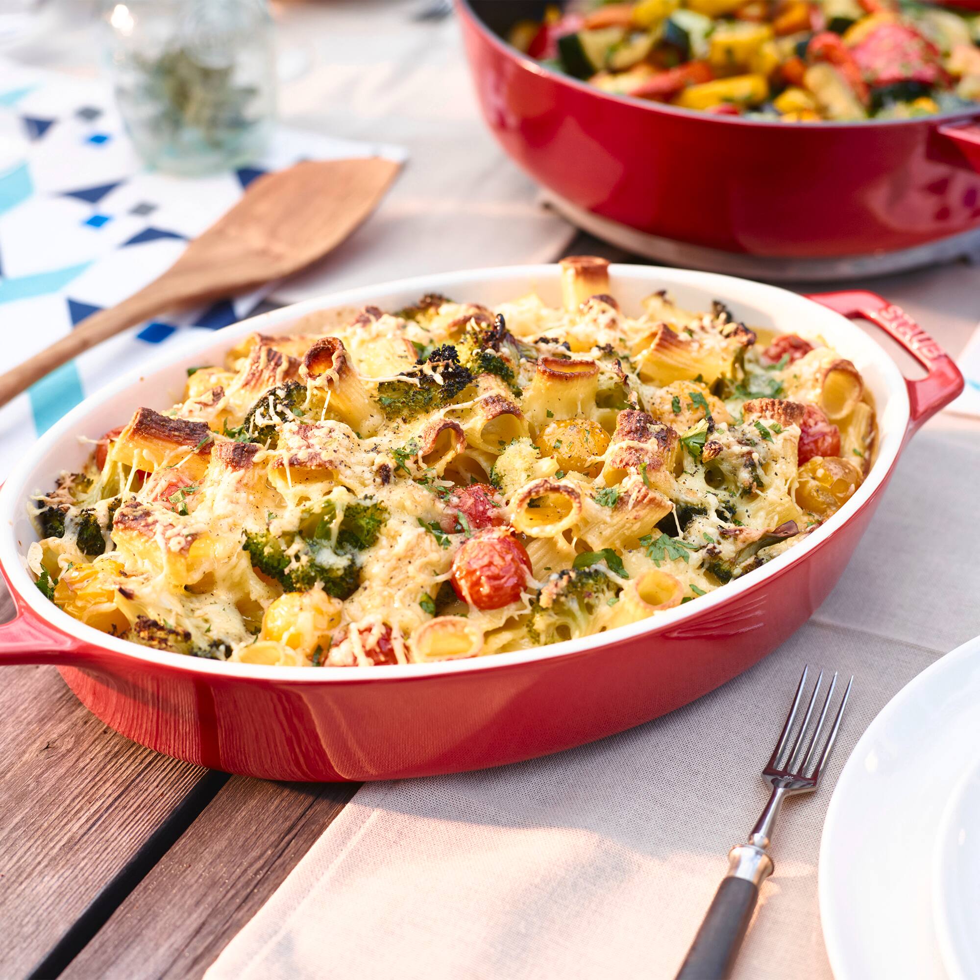 Alt View 4. Staub - Staub Ceramic 2-pc Oval Baking Dish Set - Cherry - Cherry.