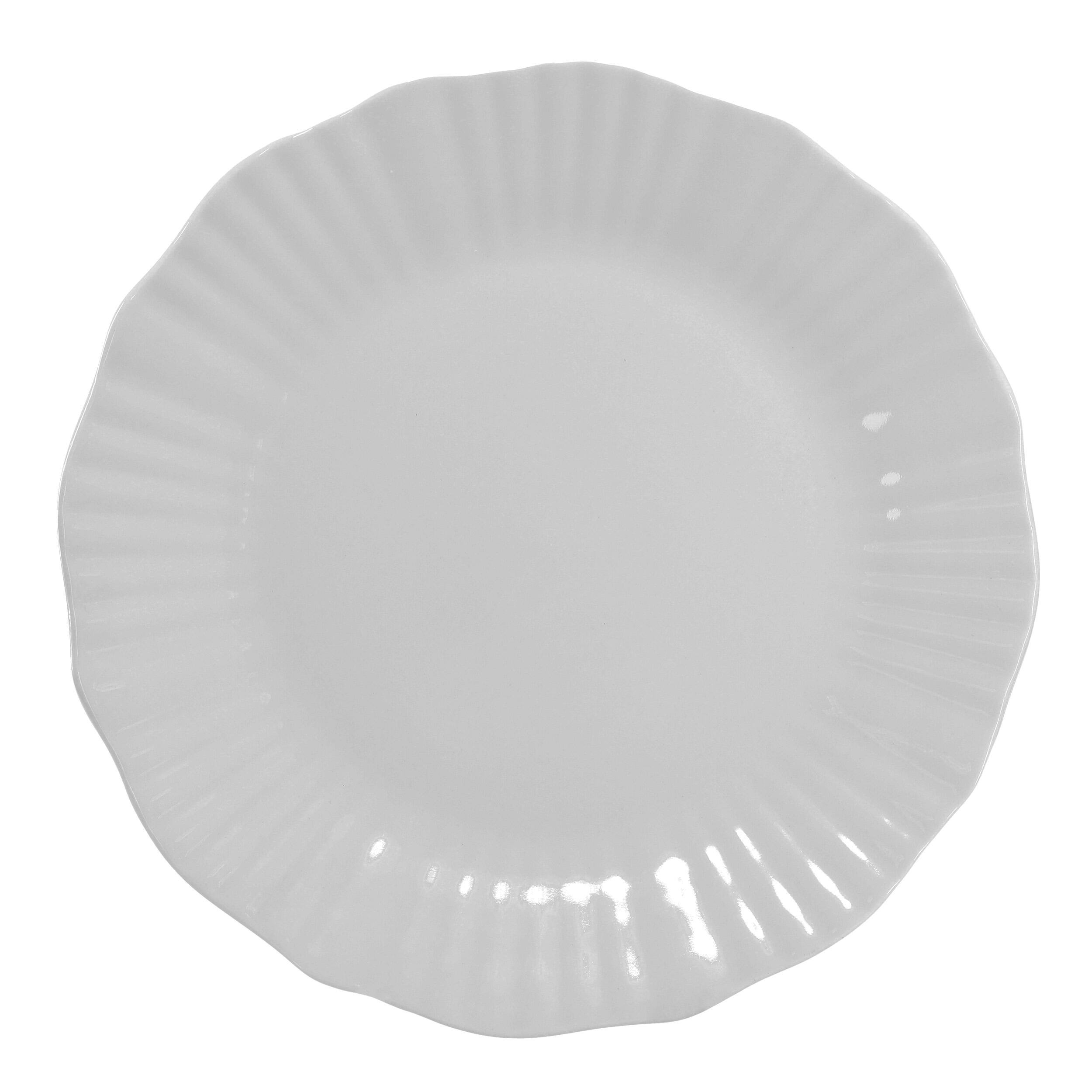 Alt View 2. Elama - Elama Millie 16 Piece Double Bowl Porcelain Dinnerware Set in White - White.