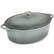 Alt View 1. MegaChef - MegaChef 7 Quarts Oval Enameled Cast Iron Casserole in Gray - Gray.