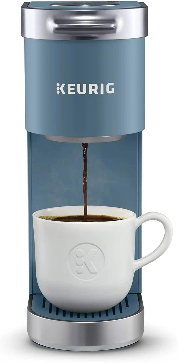 Front. Keurig - Keurig K-Mini Plus Single Serve K-Cup Pod Coffee Maker (Evening Teal) - Blue.
