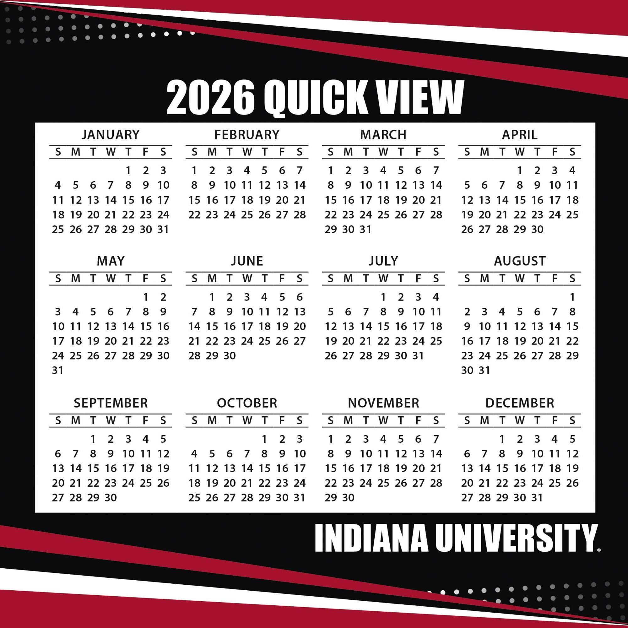 2026 QUICK VIEW

JANUARY  
S M T W T F S  
1 2 3 4 5 6 7  
8 9 10 11 12 13 14  
15 16 17 18 19 20 21  
22 23 24 25 26 27 28  
29 30 31  

FEBRUARY  
S M T W T F S  
1 2 3 4 5 6 7  
8 9 10 11 12 13 14  
15 16 17 18 19 20 21  
22 23 24 25 26 27 28  

MARCH  
S M T W T F S  
1 2 3 4 5 6 7  
8 9 10 11 12 13 14  
15 16 17 18 19 20 21