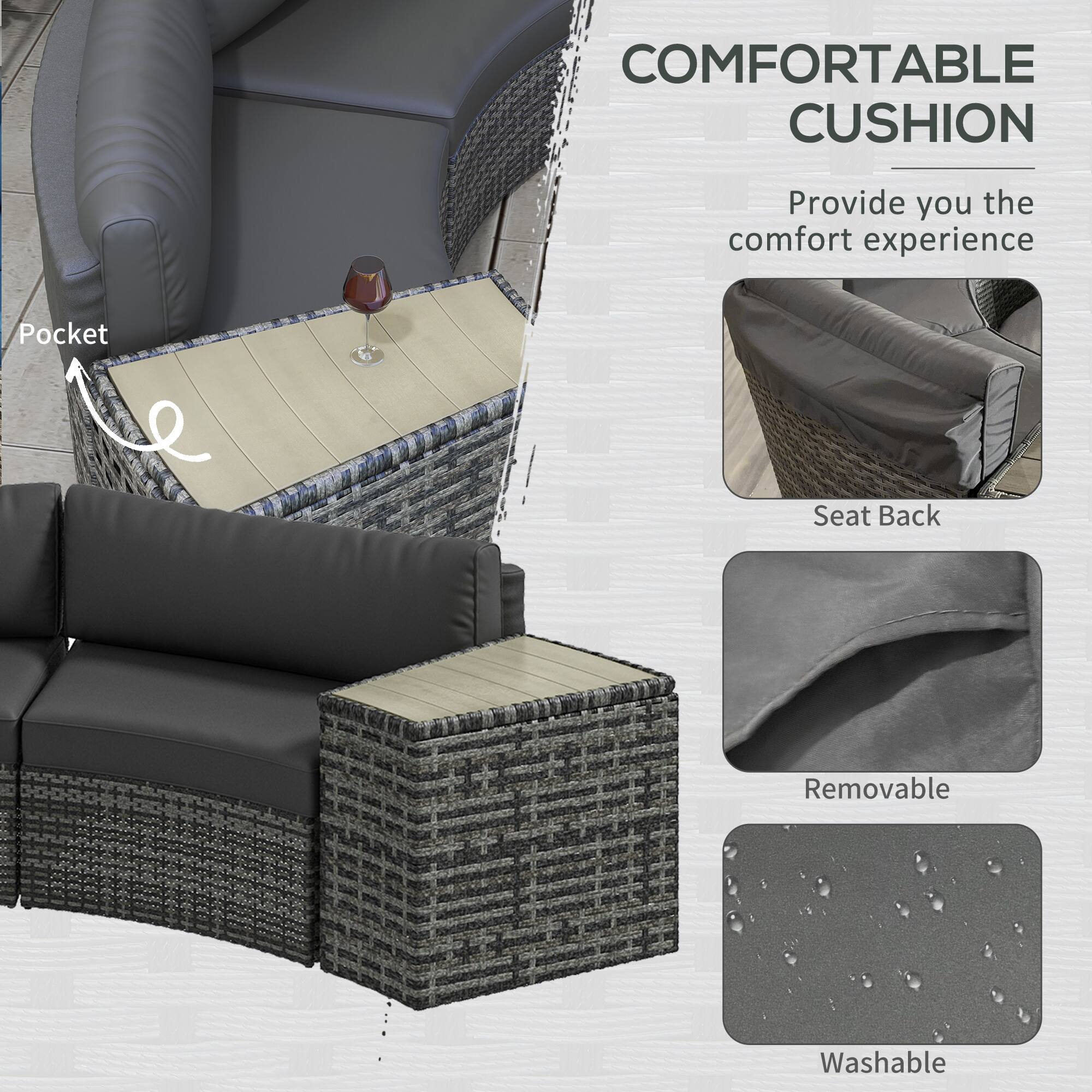 COMFORTABLE CUSHION
Provide you the comfort experience
Pocket
Seat Back
Removable
Washable
