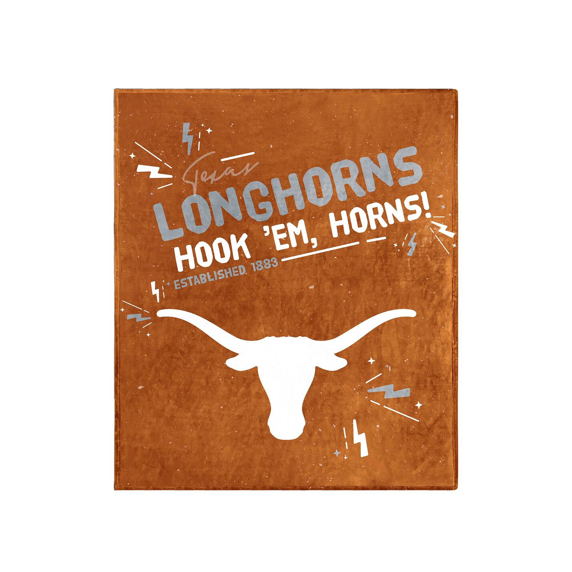 Sure, here is the corrected and grouped text from the image:

---

**Texas Longhorns**  
**Hook 'Em, Horns!**  
**Established 1883**

---