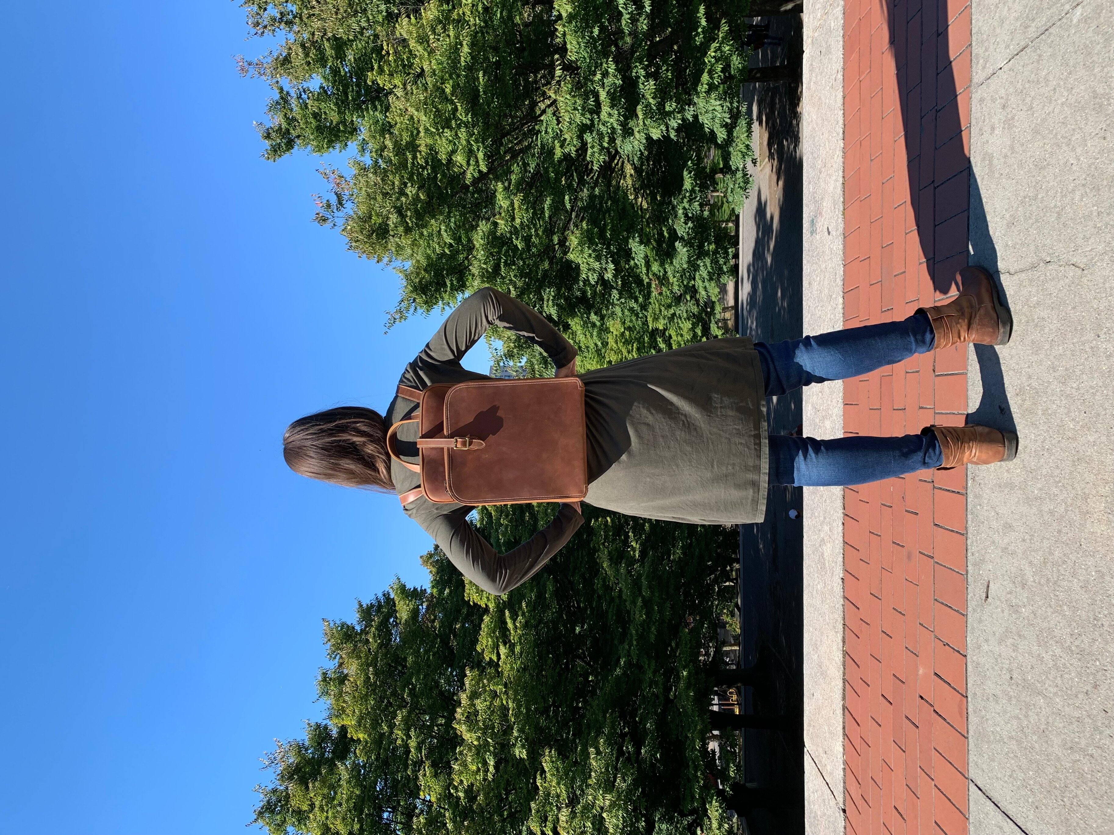 Alt View 6. Steel Horse Leather - Sachi Leather Backpack | Small Women's Leather Backpack - Brown.