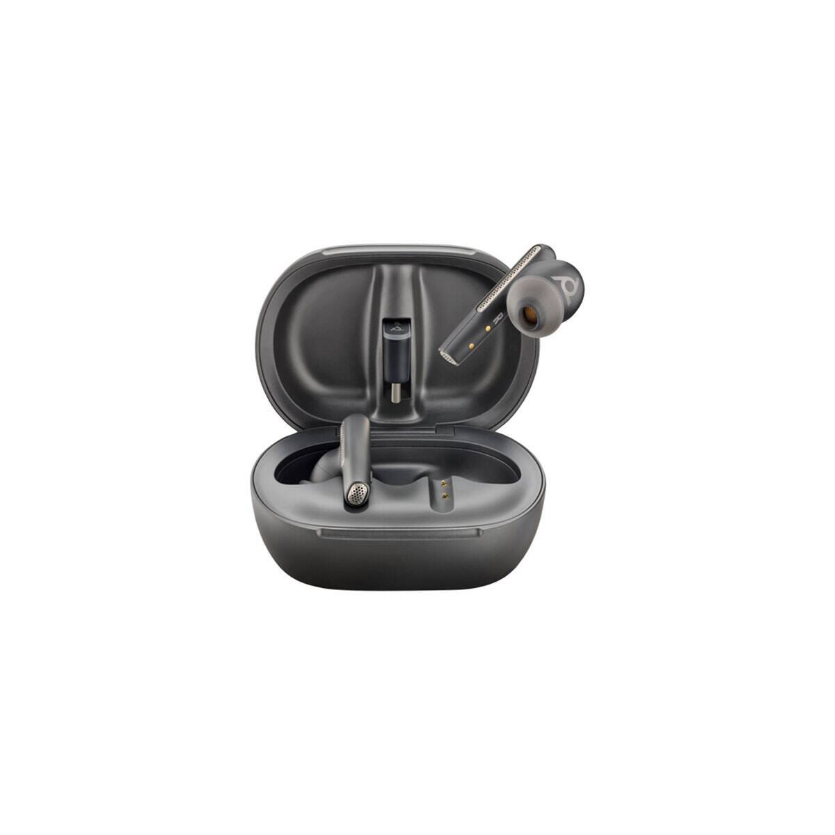 HP - Poly Voyager Free 60+ UC True Wireless Active Noise Canceling Earbuds, Zoom Certified, Carbon - Black