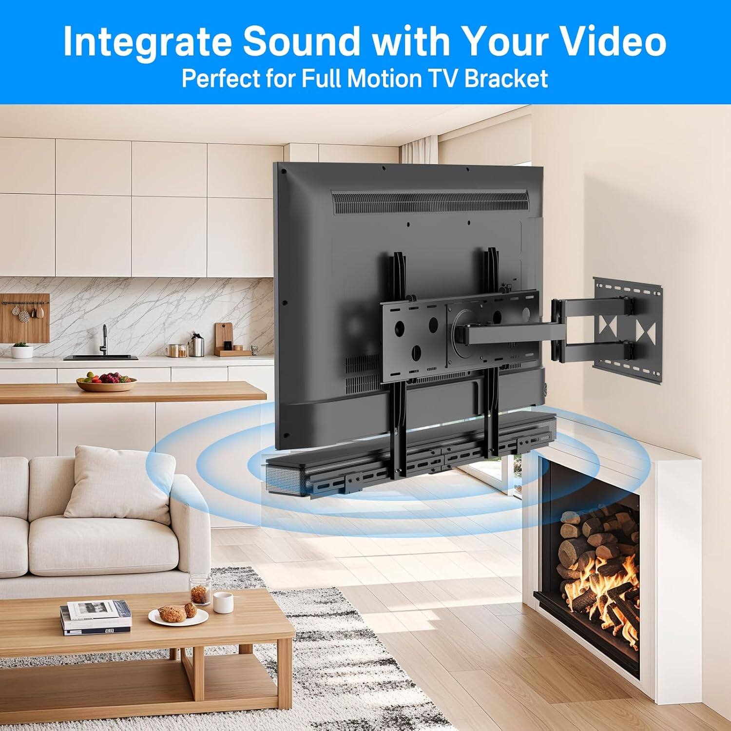 Integrate Sound with Your Video  
Perfect for Full Motion TV Bracket