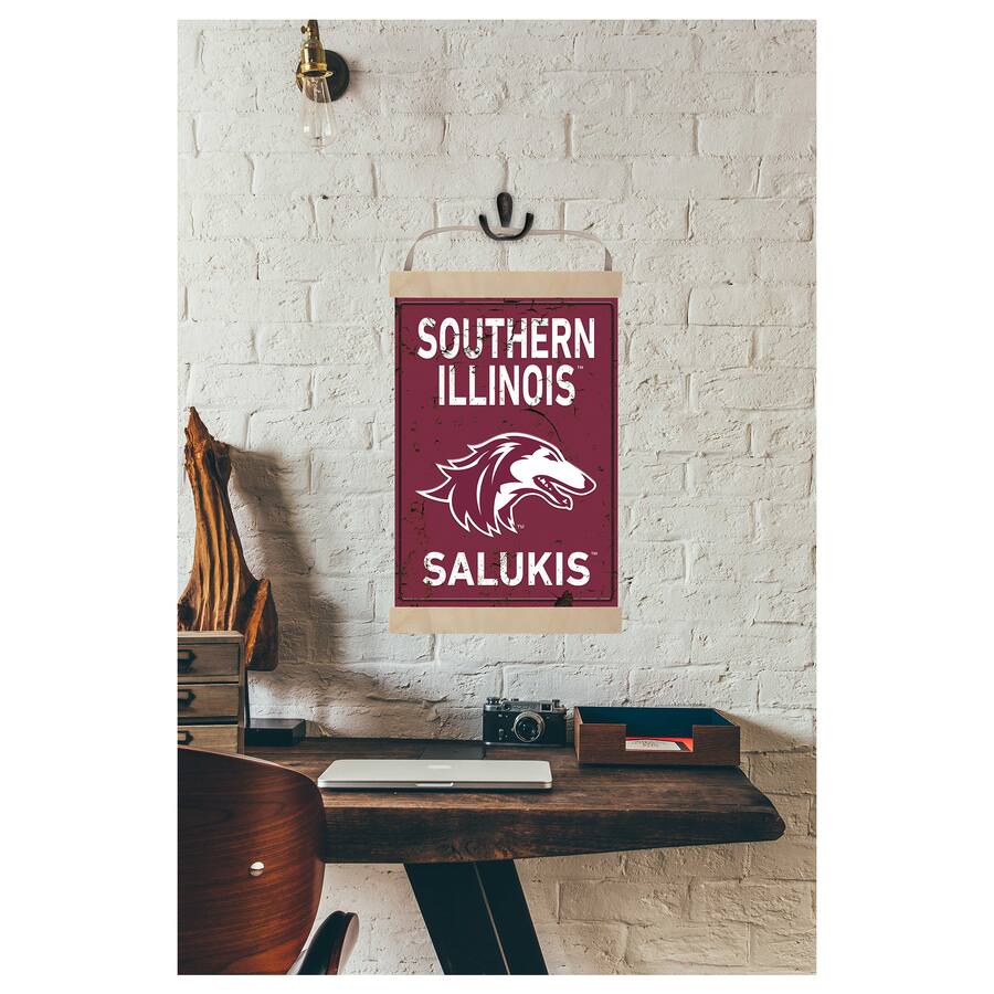 Anner Sign Jardine Southern Illinois Salukis Faux Rust Banner Sign Maroon - Best Buy