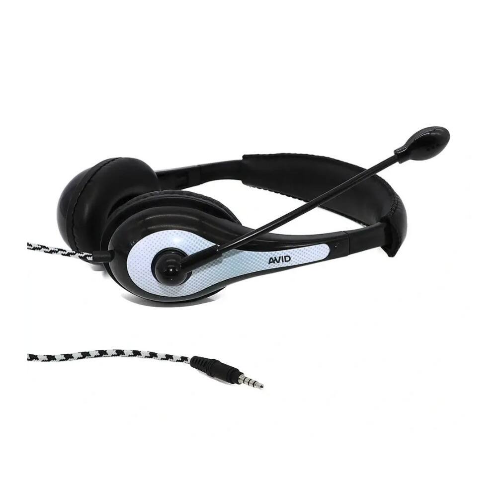 Angle. Avid - AVID Education AE 36 White Headset with Microphone and 3.5mm Plug Bundle 50 Pack.