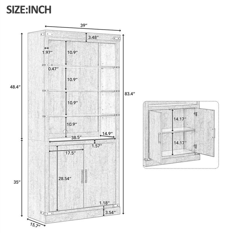 SIZE: INCH

- 39"
- 3.48"
- 1.97"
- 10.9"
- 0.47"
- 10.9"
- 48.4"
- 83.4"
- 10.9"
- 14.17"
- 38.5"
- 14.9"
- 1.57"
- 14.17"
- 17.5"
- 35"
- 28.54"
- 15.7"
- 1.18"
- 3.54"