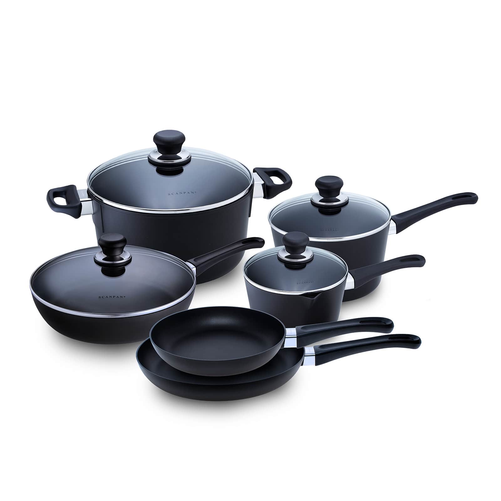 Scanpan - Classic Induction 10 Piece Cookware Set - Black