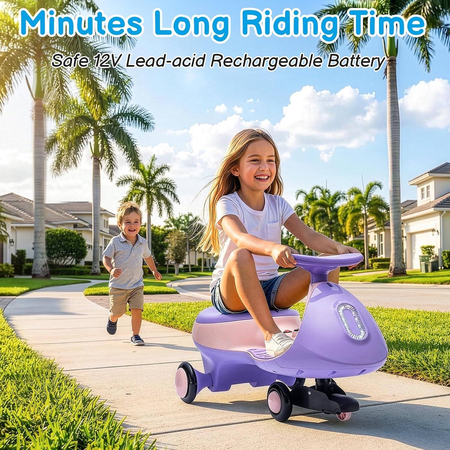 Minutes Long Riding Time  
Safe 12V Lead-acid Rechargeable Battery