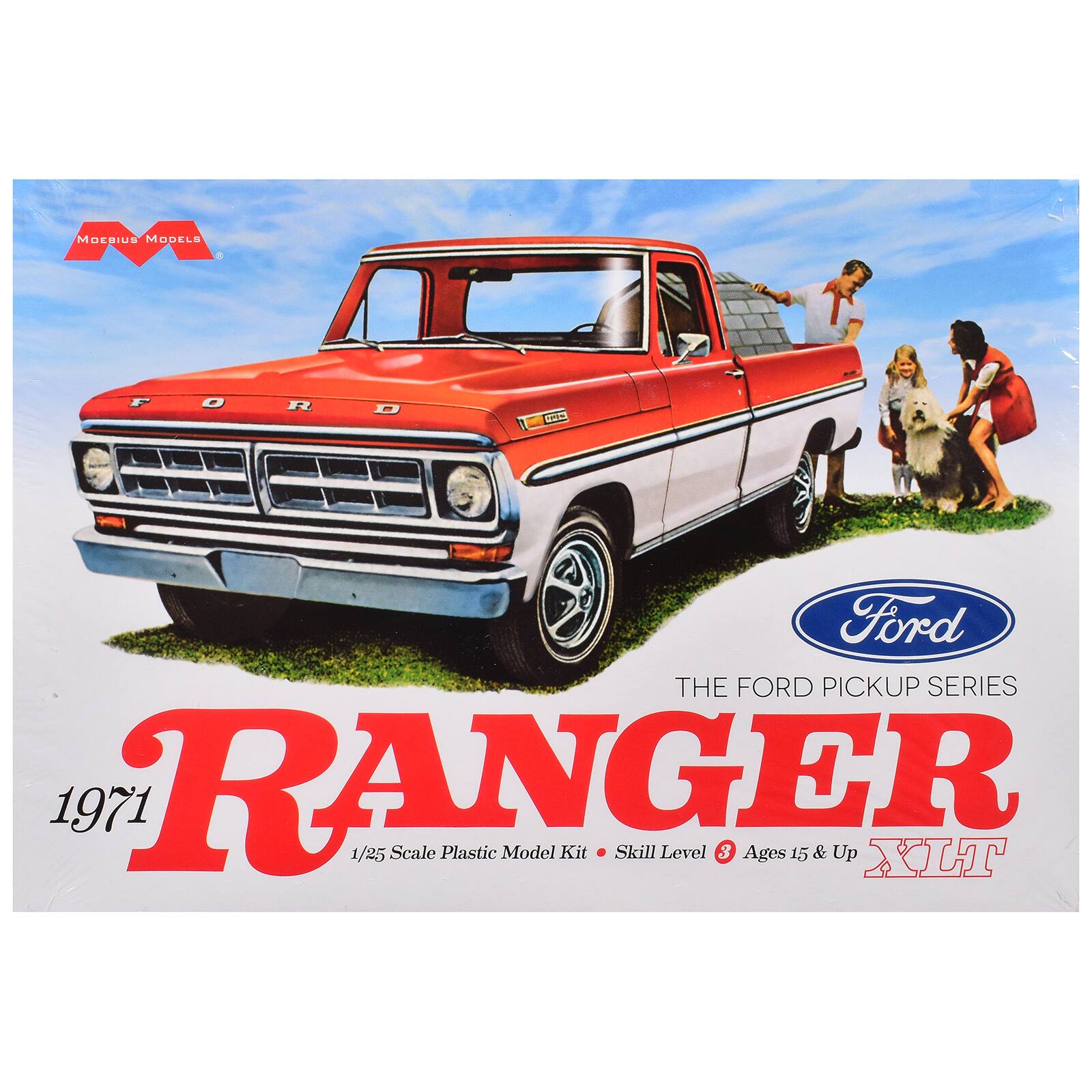 Moebius Models Skill 3 Model Kit 1971 Ford Ranger XLT Pickup Truck 1/25 ...