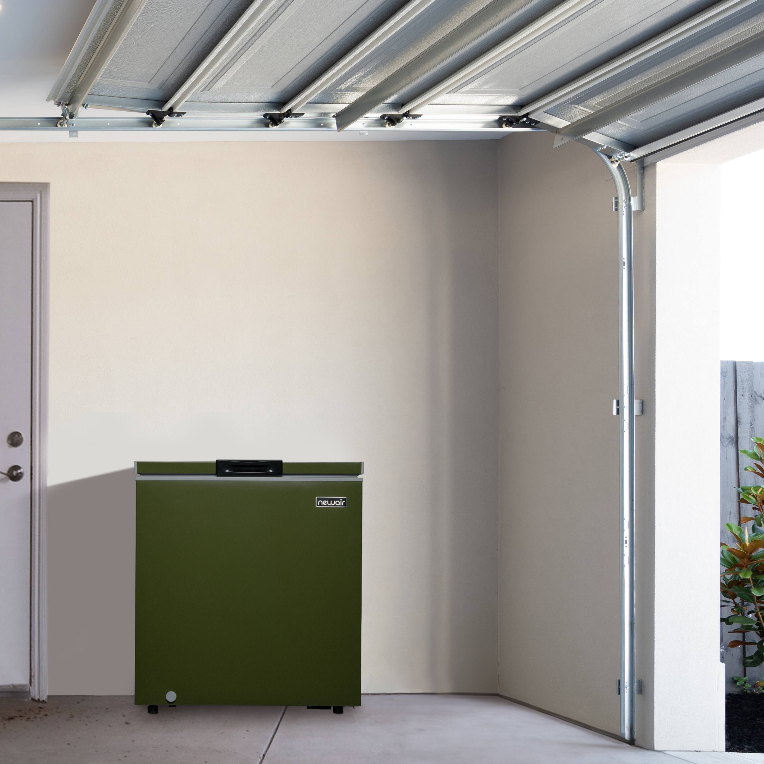 Alt View 5. NewAir - 5 Cu. Ft. Mini Deep Chest Freezer and Refrigerator,  Military Green with Digital Temperature Control - Olive Green.