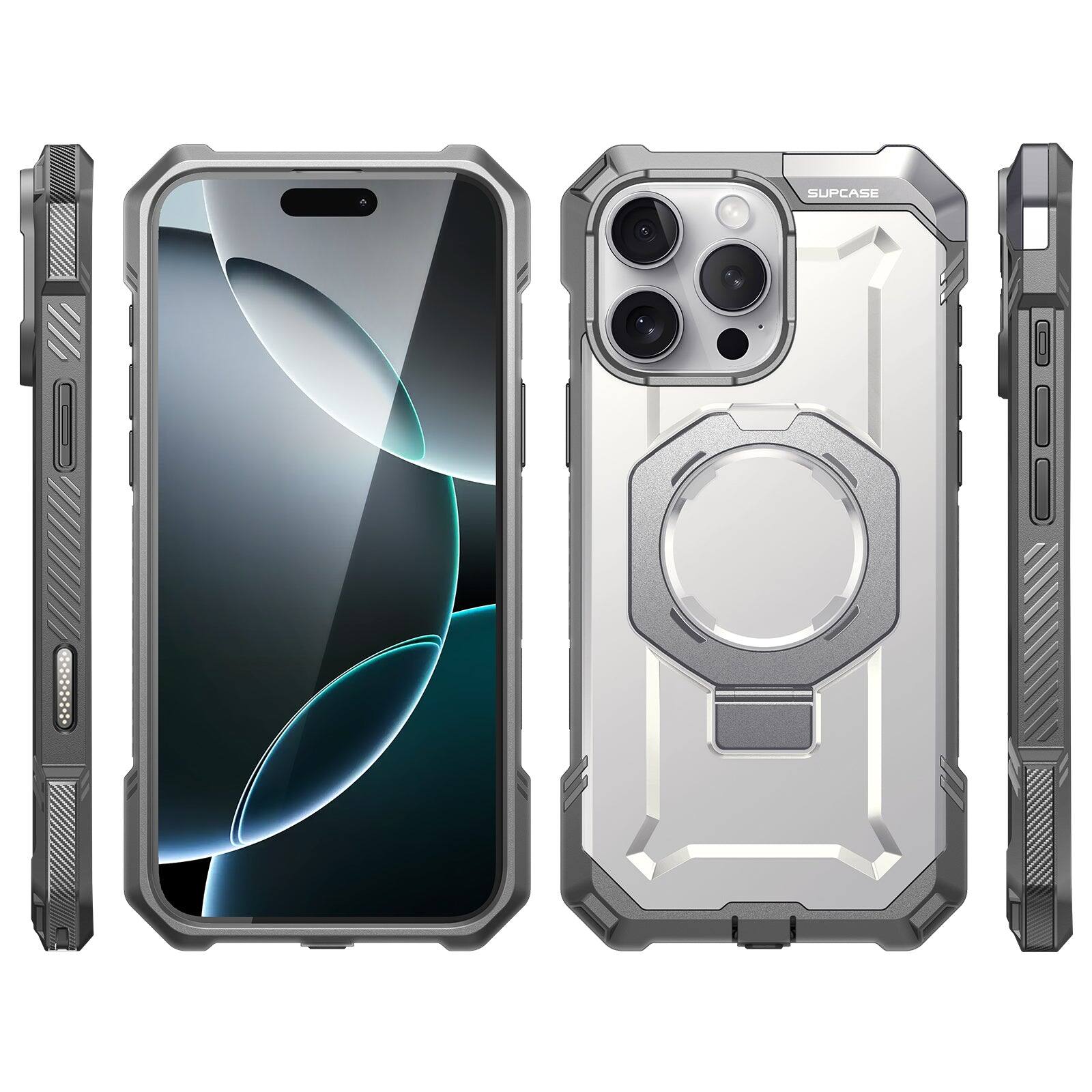 Alt View 8. SUPCASE - iPhone 16 Pro 6.3 inch UB Grip MagSafe Camera Control Button Phone Case - White.