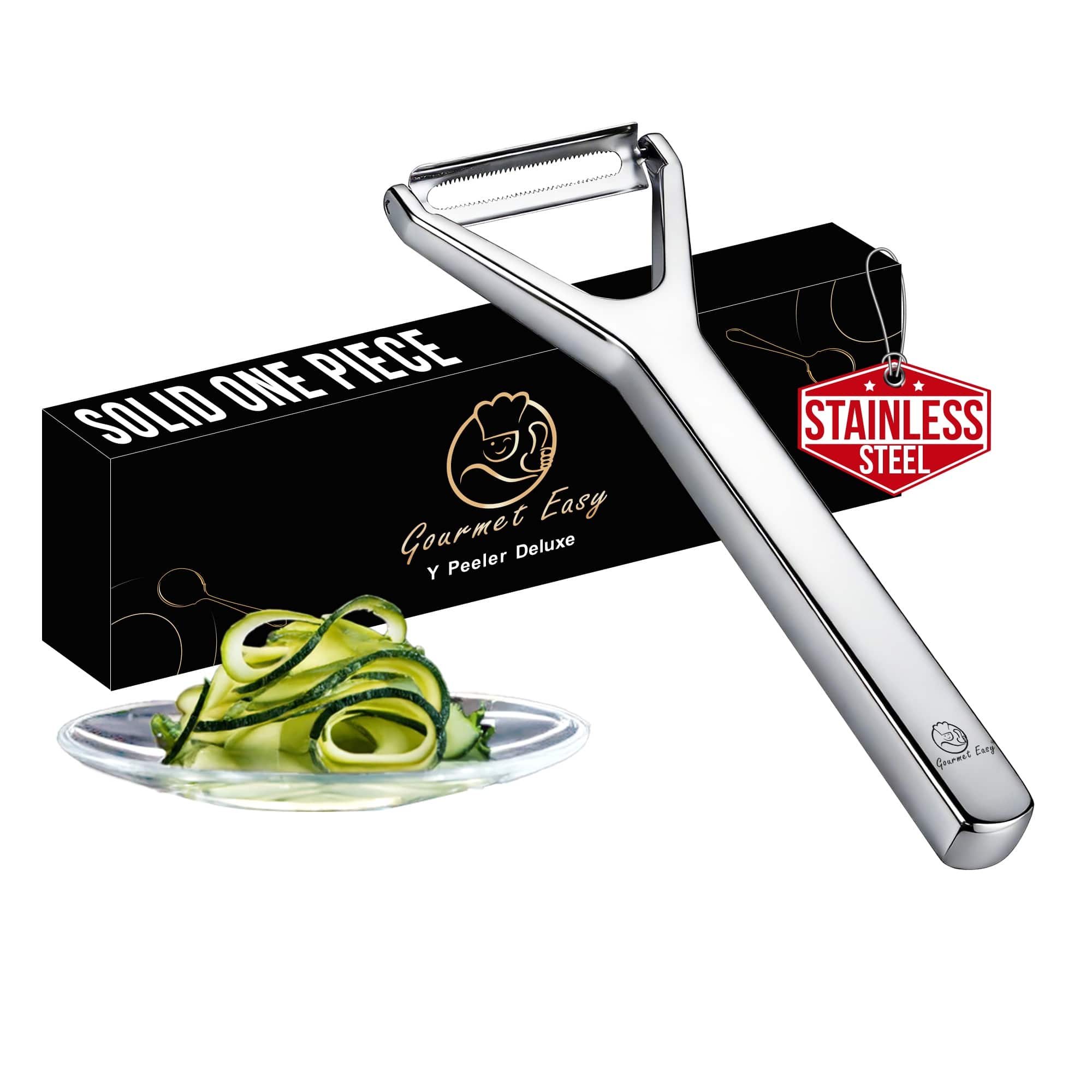 Gourmet Easy - Vegetable Peeler Stainless Steel Ultra Sharp Ergonomic Easy Clean - Stainless Steel Color price history on PriceWatchPro