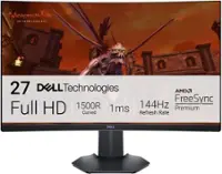 Dell - S2721HGF 27" Gaming - LED Curved FHD FreeSync and G-SYNC Compatible Monitor (DisplayPort, HDMI) - Black - Front_Zoom