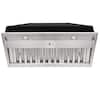 Front. Akicon - Akicon 36 inch Ducted 600-CFM Stainless steel Range Hood Insert - Stainless steel.