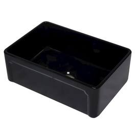 Alfi - brand 30 inch Reversible Single Fireclay Farmhouse Kitchen Sink - Black