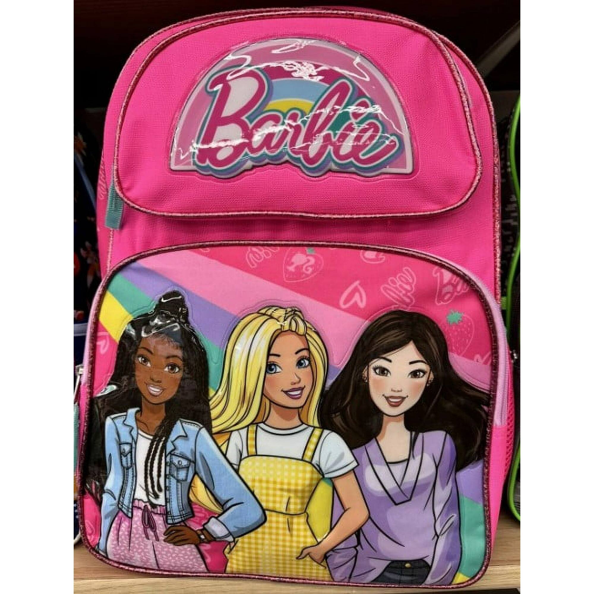 Alt View 1. UPD - Barbie and Friends Large Pink Polyester 16" School Backpack for Girls - Multicolored.