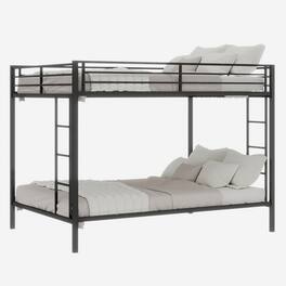GOODSILO - Space-Saving Iron Bunk Bed with Sturdy Metal Frame for Dual Sleeping Solutions in Compact Rooms - Black