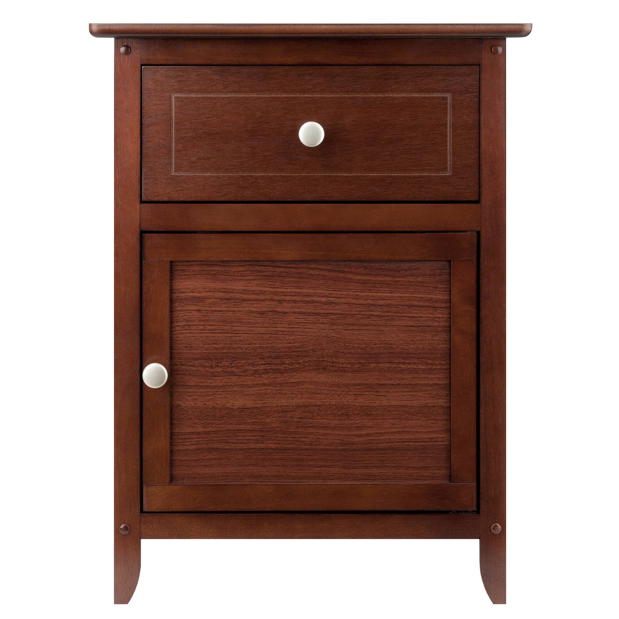 Back. Winsome Wood - Eugene Accent Table, Nightstand - Walnut.