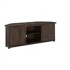 Front. Crosley Furniture - Camden Corner Tv Stand For 65+ Inch Tv - Brown.