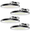 Front. Akofun - 4 Pack LED High Bay Light 150W,21000lm,5000K,UFO Light with Hook & 4' Cable,IP65 Waterproof for Warehouse,Workshop - White.
