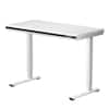 Front. FlexiSpot - ED2-48"W Ergonomic Electric Height Adjustable Standing Desk - White.