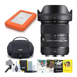 Sigma - 18-50mm F2.8 DC DN Lens for Fujifilm X Mount with Hard Drive Bundle