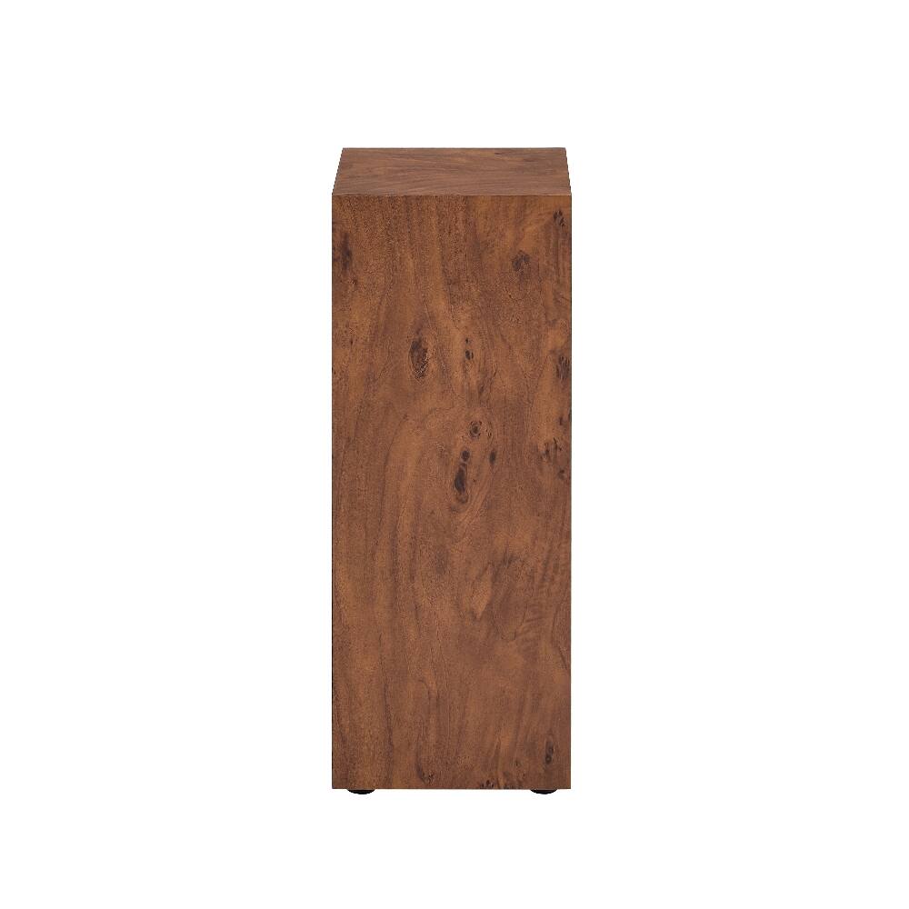 Alt View 7. Loheer - Loheer Burl Walnut Cube Table Height Adjustable MDF Coffee Table - Walnut.