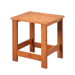 Winado - 1PC Wooden Square Side End Table Living Room Furniture Coffee Table for Indoor Outdoor - Teak
